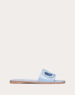 VLOGO CUT-OUT CALFSKIN SLIDE SANDAL - Image 6
